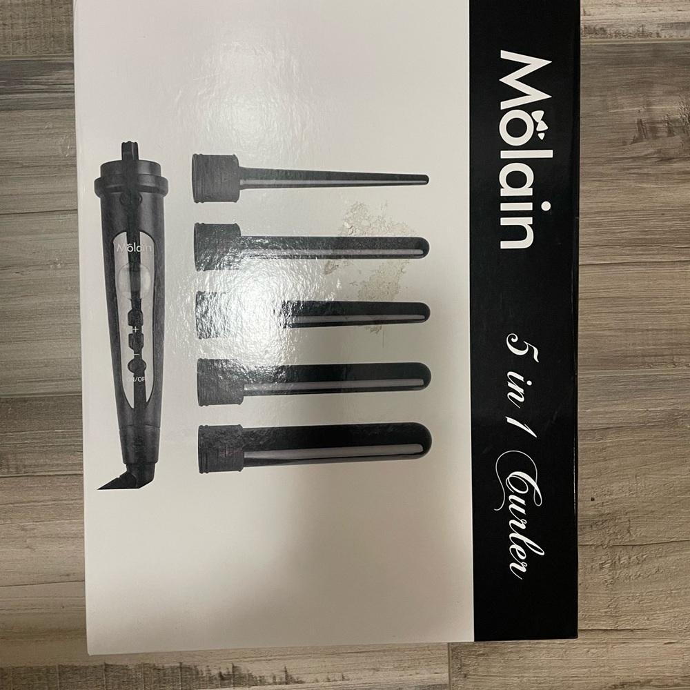 Molain 5-in-1 Curling Wand Set in Black